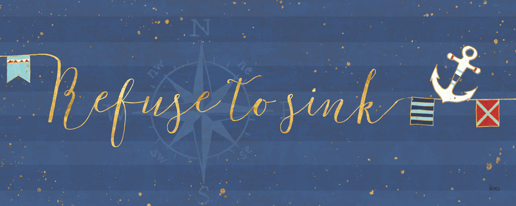 Reproduction of Underlined Nautical VIII by Veronique Charron - Wall Decor Art