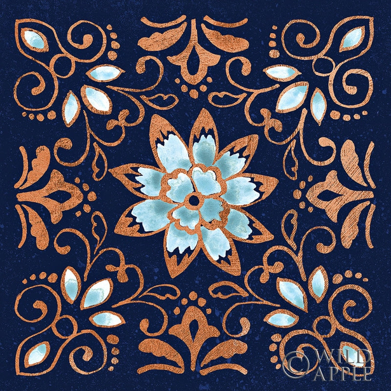 Reproduction of October Garden XI Blue by Beth Grove - Wall Decor Art