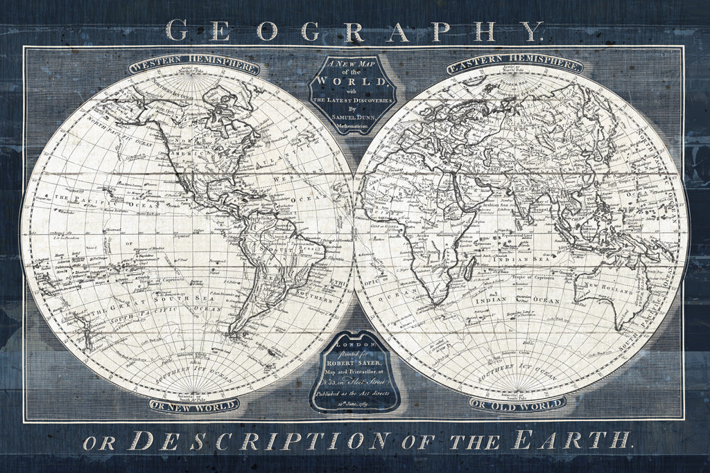 Reproduction of Old World Globe by Wild Apple Portfolio - Wall Decor Art