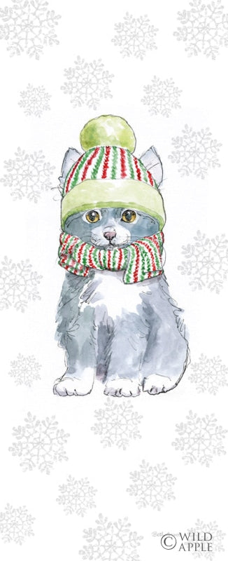 Reproduction of Christmas Kitties II Snowflakes by Beth Grove - Wall Decor Art