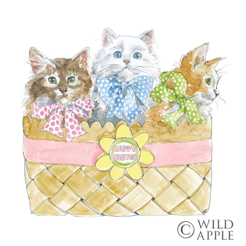 Reproduction of Easter Kitties I by Beth Grove - Wall Decor Art