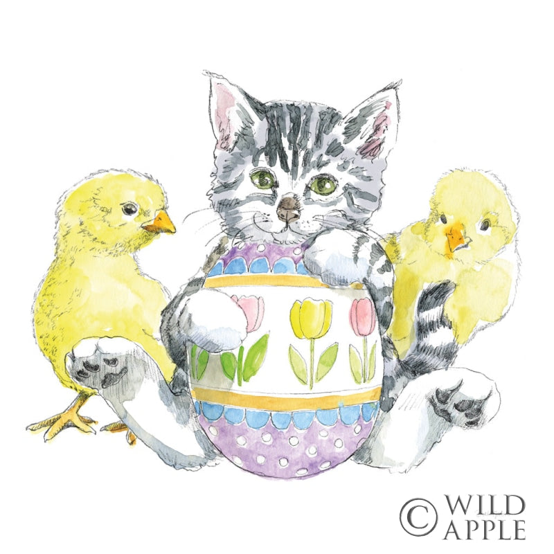 Reproduction of Easter Kitties V by Beth Grove - Wall Decor Art