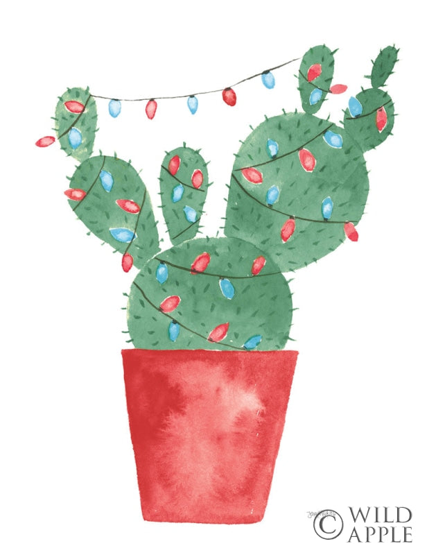 Reproduction of A Very Cactus Christmas III Dark Green by Jenaya Jackson - Wall Decor Art