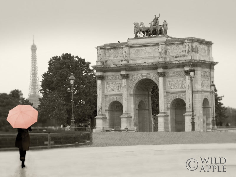 Reproduction of Paris in the Rain I by Sue Schlabach - Wall Decor Art