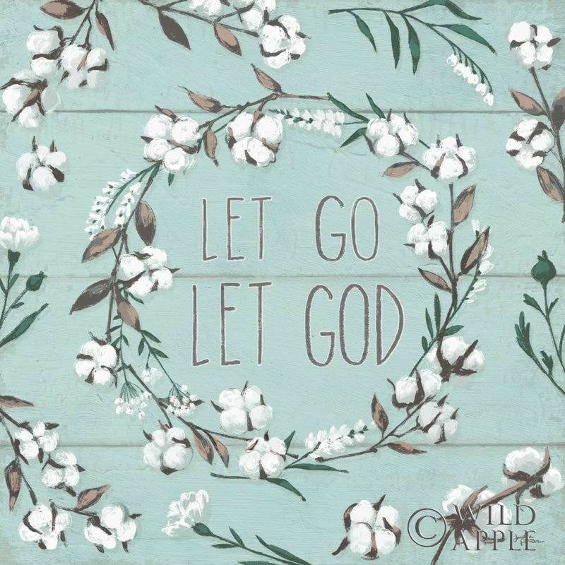 Reproduction of Blessed VII Mint Let Go Let God by Janelle Penner - Wall Decor Art