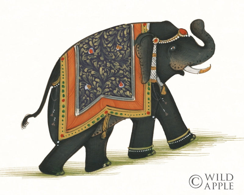 Reproduction of India Elephant I Light Crop by Wild Apple Portfolio - Wall Decor Art