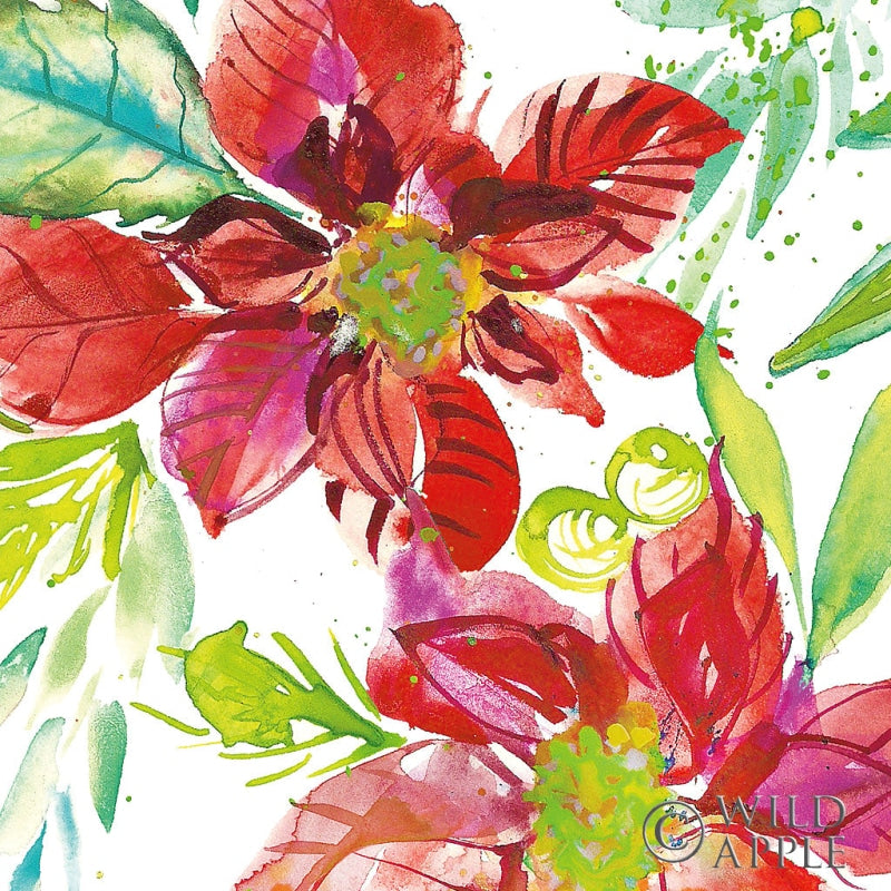Reproduction of Poinsettia Pretty I by Kristy Rice - Wall Decor Art