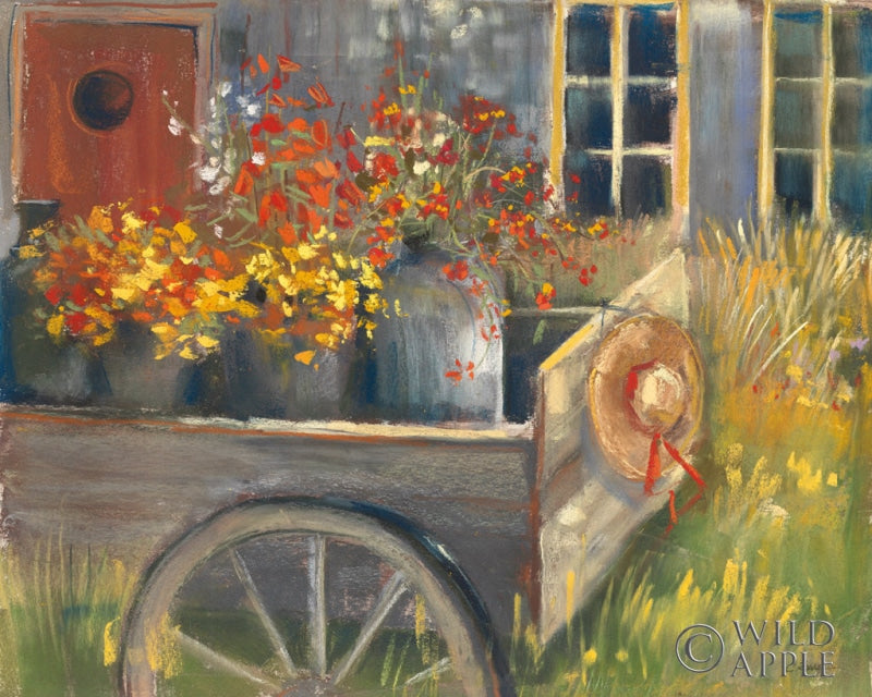 Reproduction of Garden Wagon by Carol Rowan - Wall Decor Art