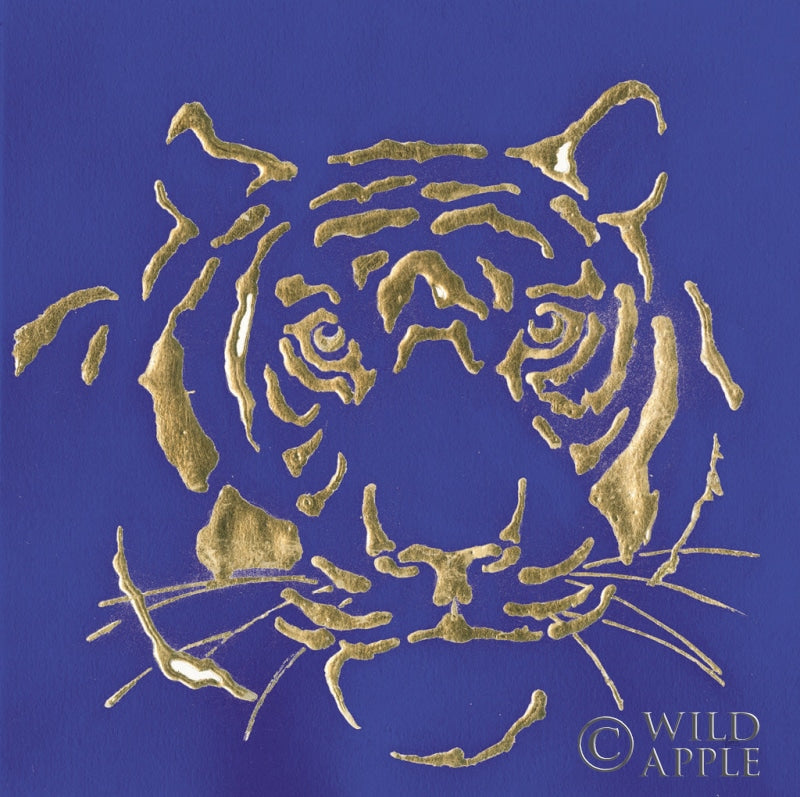 Reproduction of Gilded Tiger Indigo by Chris Paschke - Wall Decor Art