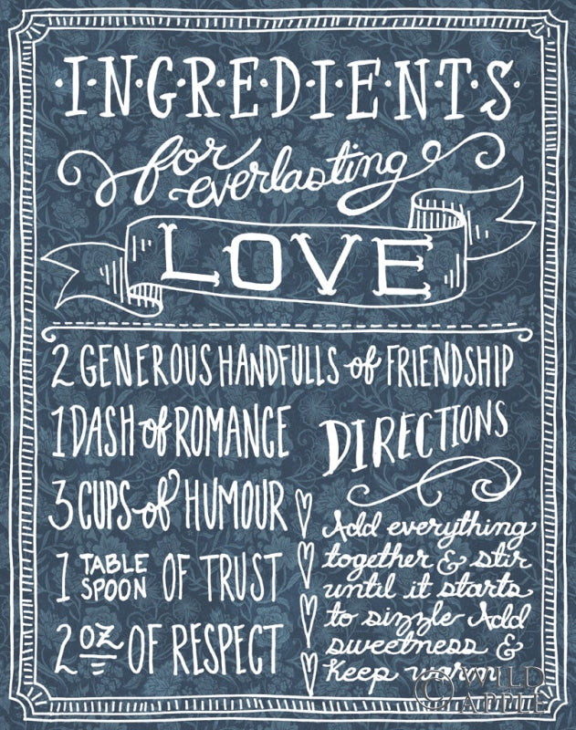 Reproduction of Ingredients for Life Ditzy Floral Blue III v2 by Mary Urban - Wall Decor Art