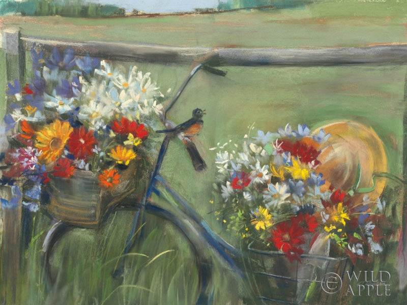 Reproduction of Karens Bicycle by Carol Rowan - Wall Decor Art