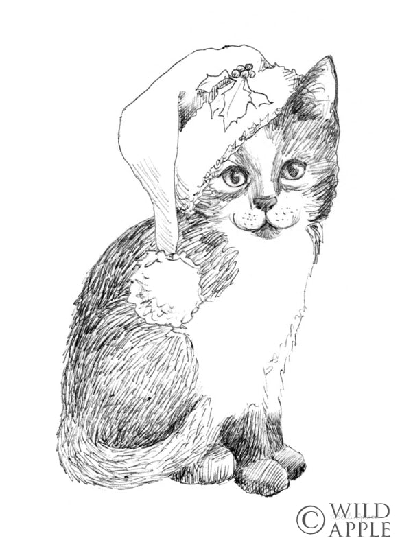 Reproduction of Christmas Kitties V by Beth Grove - Wall Decor Art
