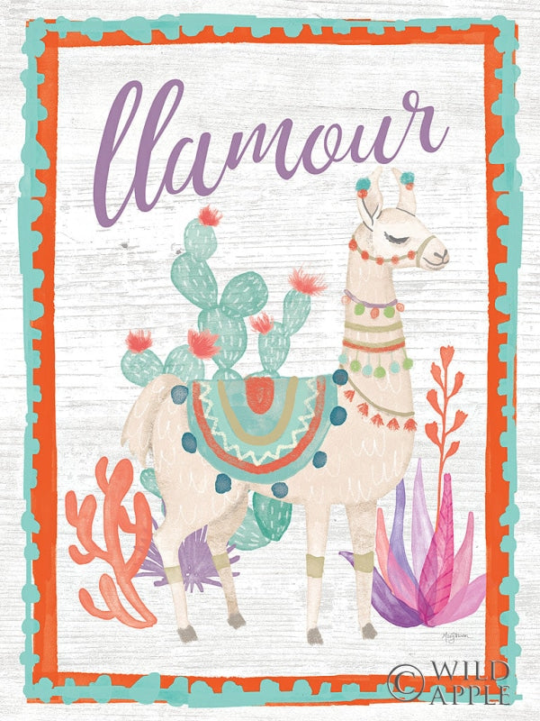 Reproduction of Lovely Llamas II Llamour by Mary Urban - Wall Decor Art