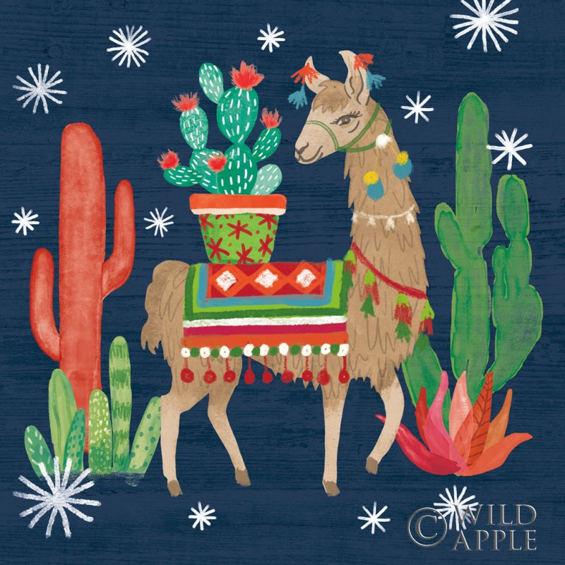 Reproduction of Lovely Llamas III Christmas by Mary Urban - Wall Decor Art
