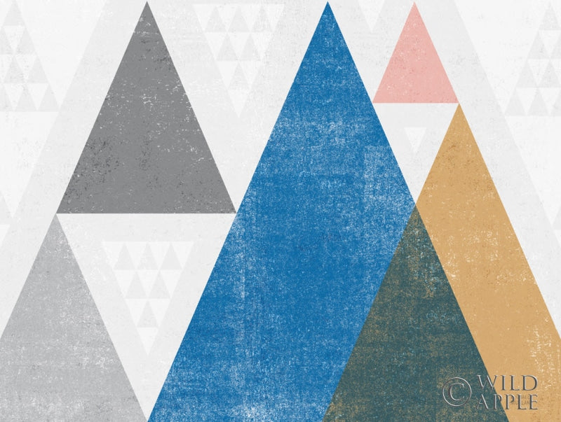 Reproduction of Mod Triangles I Gray Crop by Michael Mullan - Wall Decor Art