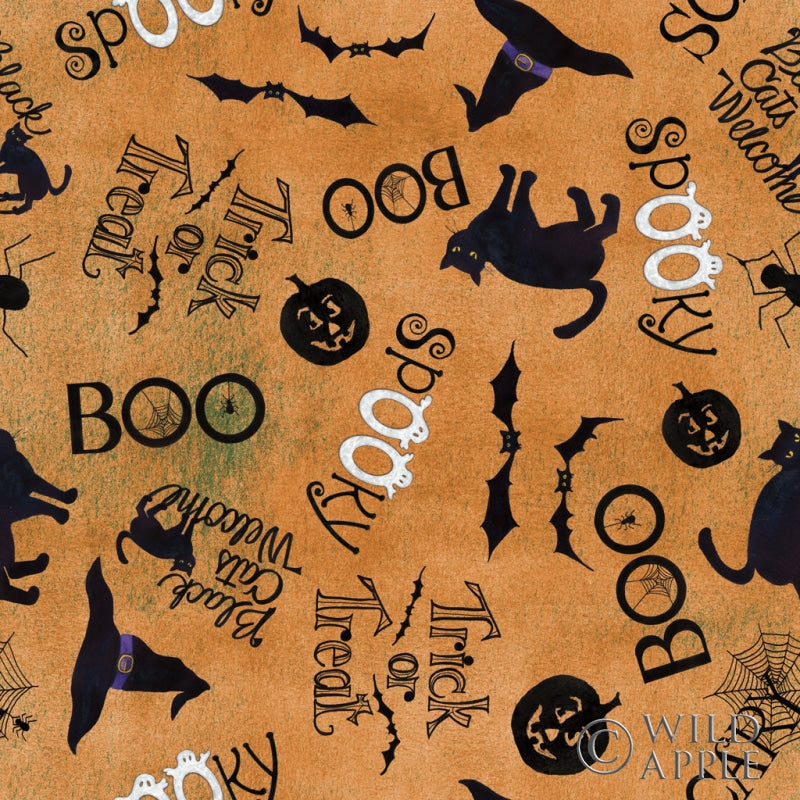 Reproduction of Haunting Halloween Night Pattern IIB by Kathleen Parr McKenna - Wall Decor Art