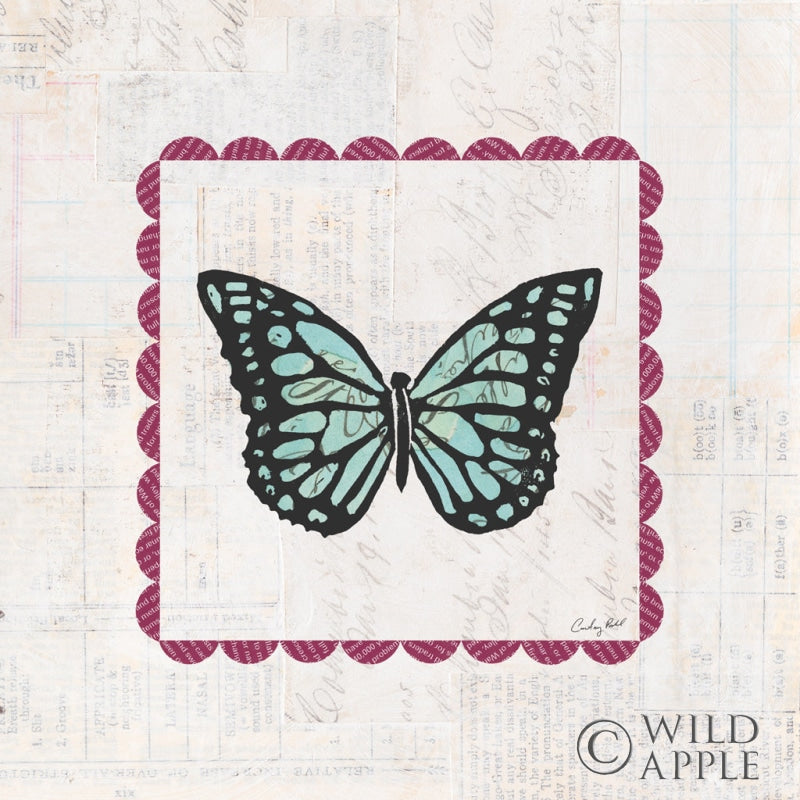 Reproduction of Butterfly Stamp Bright by Courtney Prahl - Wall Decor Art