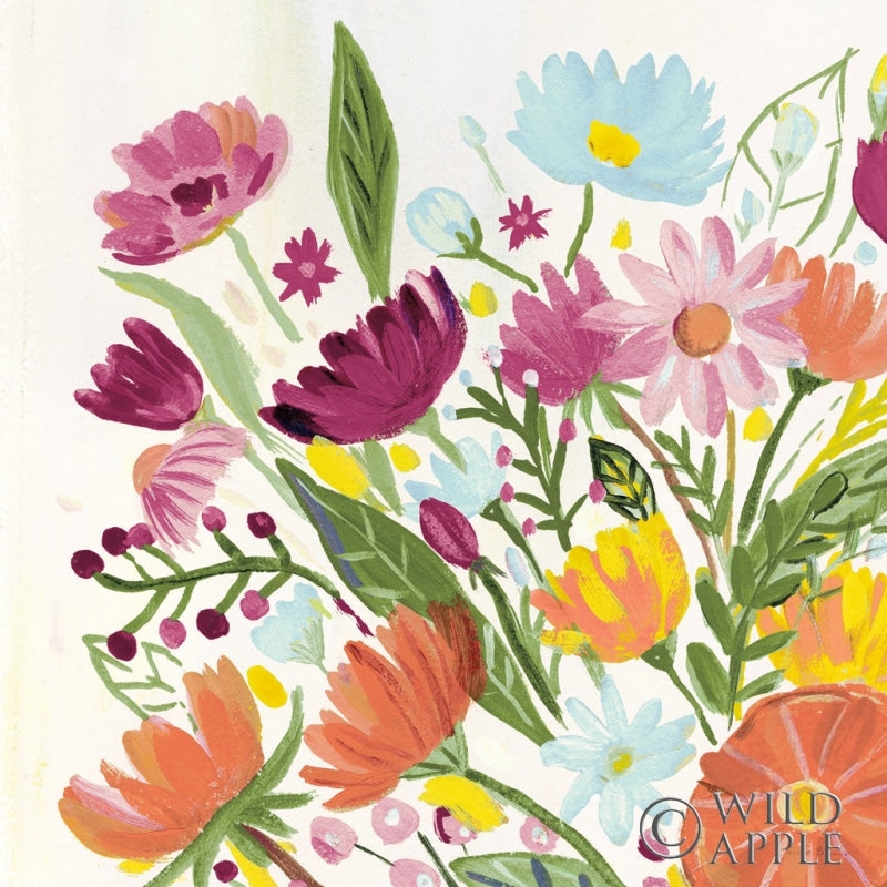 Reproduction of Vintage Floral I v2 by Farida Zaman - Wall Decor Art