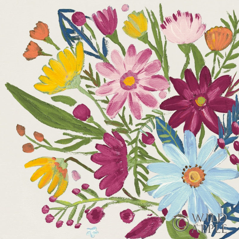 Reproduction of Vintage Floral III v2 by Farida Zaman - Wall Decor Art