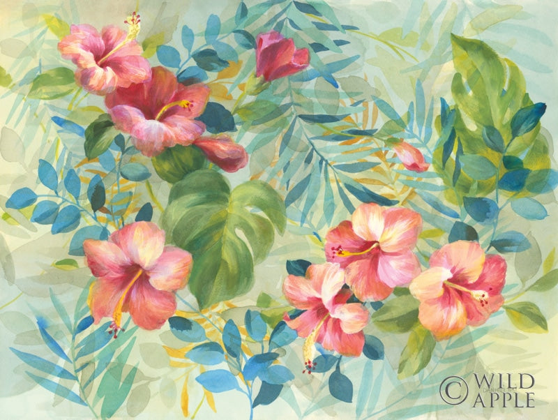 Reproduction of Hibiscus Garden by Danhui Nai - Wall Decor Art