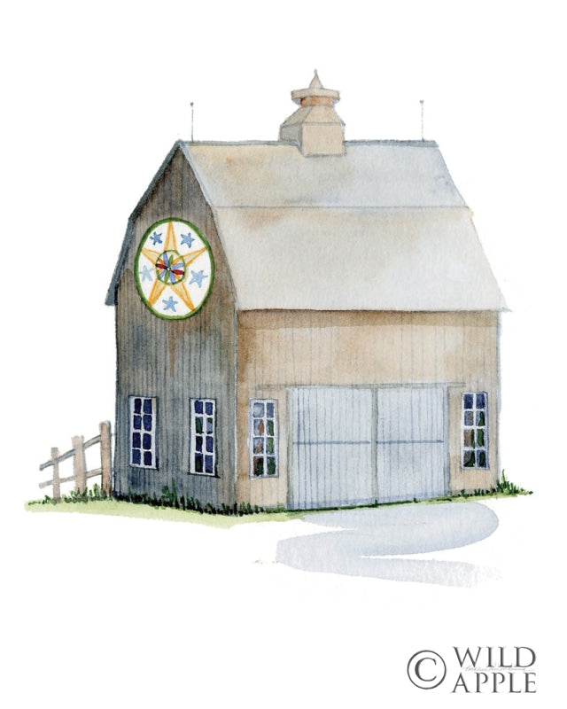 Reproduction of Life on the Farm Barn Element IV by Kathleen Parr McKenna - Wall Decor Art