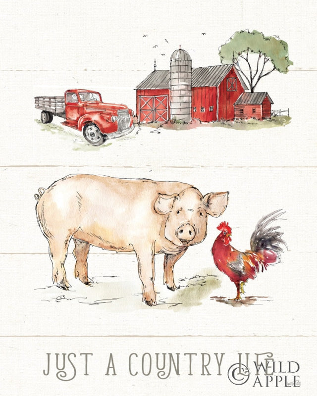 Reproduction of Country Life II by Anne Tavoletti - Wall Decor Art