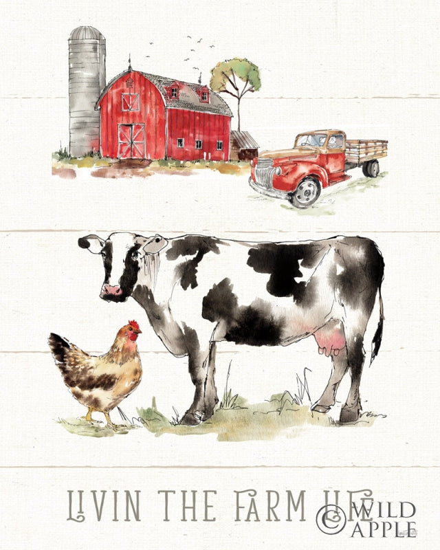 Reproduction of Country Life III by Anne Tavoletti - Wall Decor Art