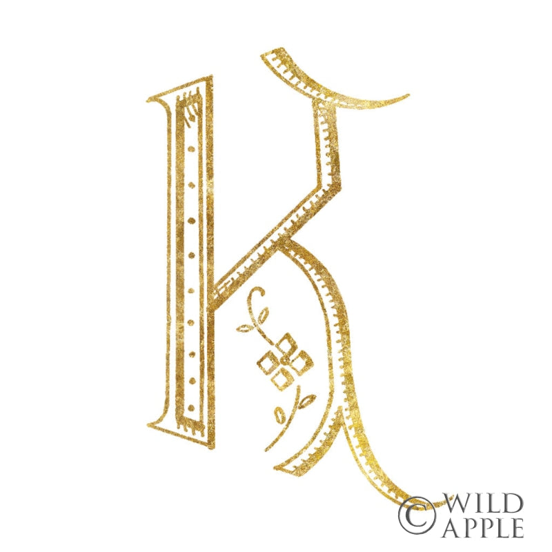 Reproduction of French Sewing Letter K by Wild Apple Portfolio - Wall Decor Art