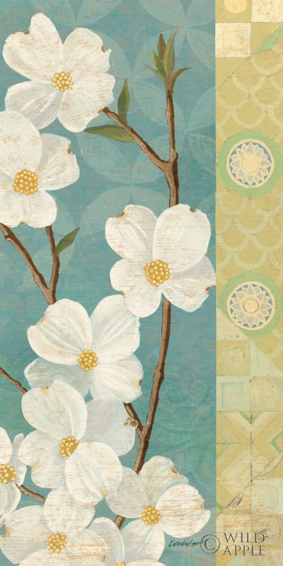 Reproduction of Kimono Blossoms Panel II by Kathrine Lovell - Wall Decor Art