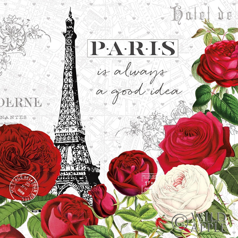 Reproduction of Rouge Paris II by Katie Pertiet - Wall Decor Art