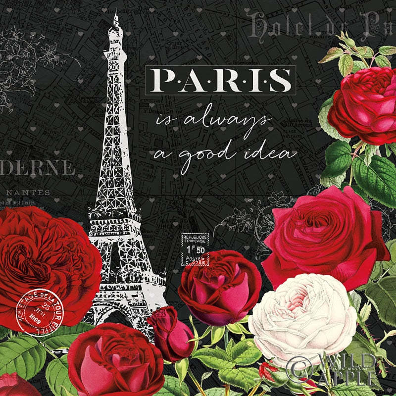 Reproduction of Rouge Paris II Black by Katie Pertiet - Wall Decor Art