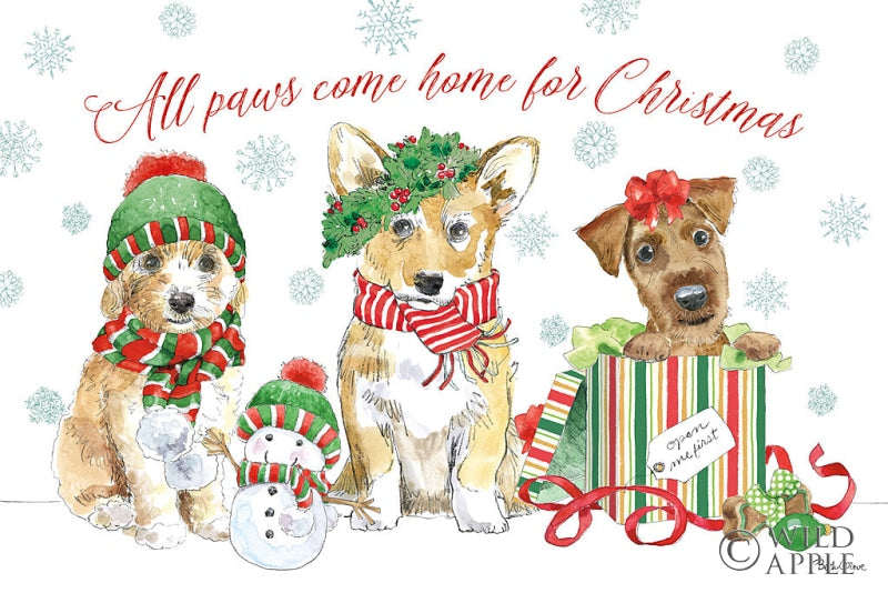 Reproduction of Holiday Paws I by Beth Grove - Wall Decor Art