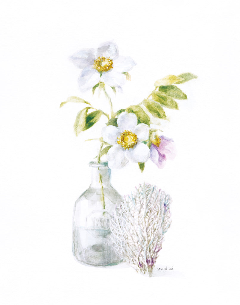 Reproduction of Beach Flowers II by Danhui Nai - Wall Decor Art