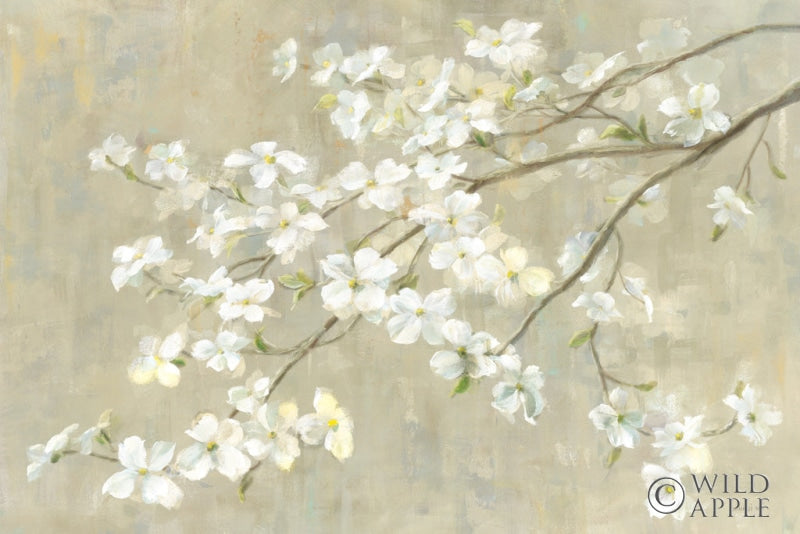 Reproduction of Dogwood in Spring Neutral Crop by Danhui Nai - Wall Decor Art