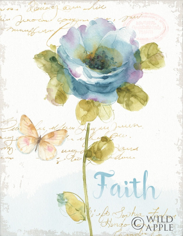 Reproduction of Rainbow Seeds Floral VII Faith by Lisa Audit - Wall Decor Art