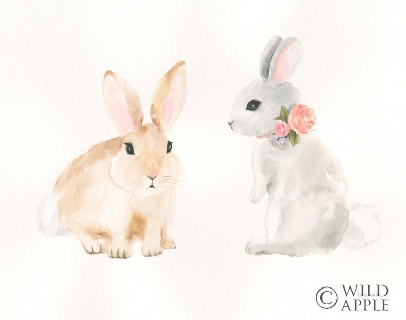 Reproduction of Spring Sentiments Bunny Rabbits by Jenaya Jackson - Wall Decor Art