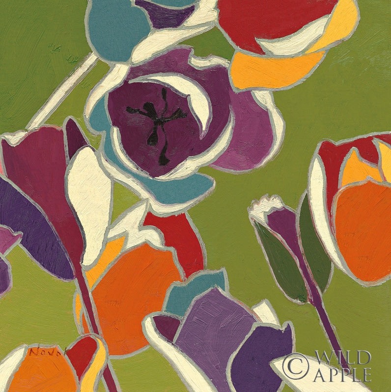 Reproduction of Orange Cloisonne Tulipe I by Shirley Novak - Wall Decor Art