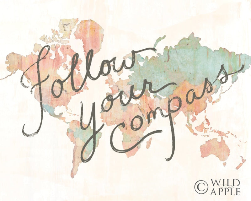 Reproduction of Across the World v2 II by Sue Schlabach - Wall Decor Art