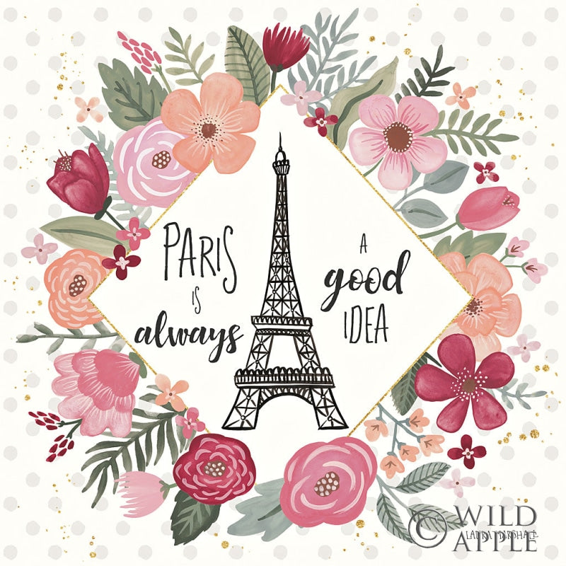 Reproduction of Paris is Blooming IV by Laura Marshall - Wall Decor Art