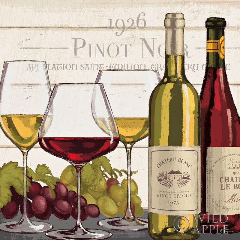 Reproduction of Wine Tasting III by Janelle Penner - Wall Decor Art