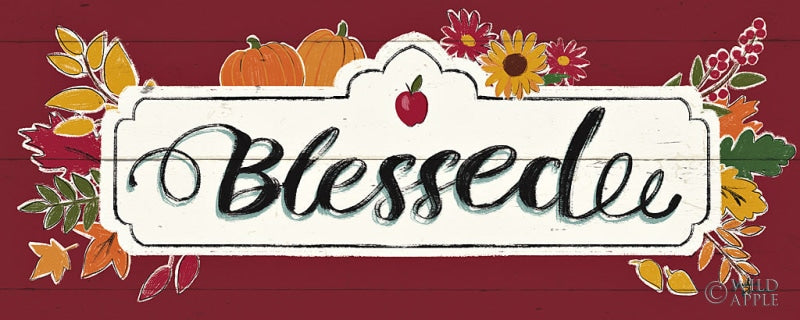 Reproduction of Thankful V Red by Janelle Penner - Wall Decor Art