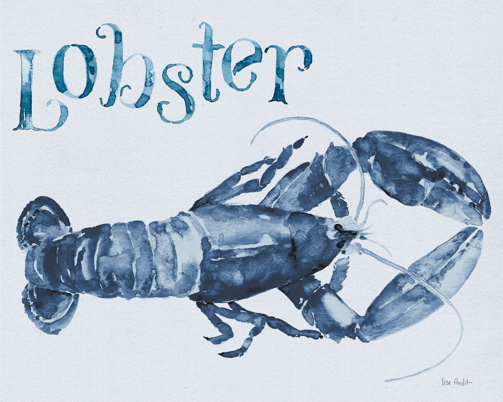 Reproduction of Beach House Kitchen Blue Lobster by Lisa Audit - Wall Decor Art