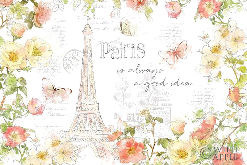 Reproduction of Painting Paris I by Katie Pertiet - Wall Decor Art