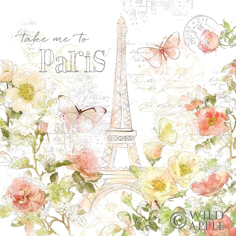 Reproduction of Painting Paris II by Katie Pertiet - Wall Decor Art