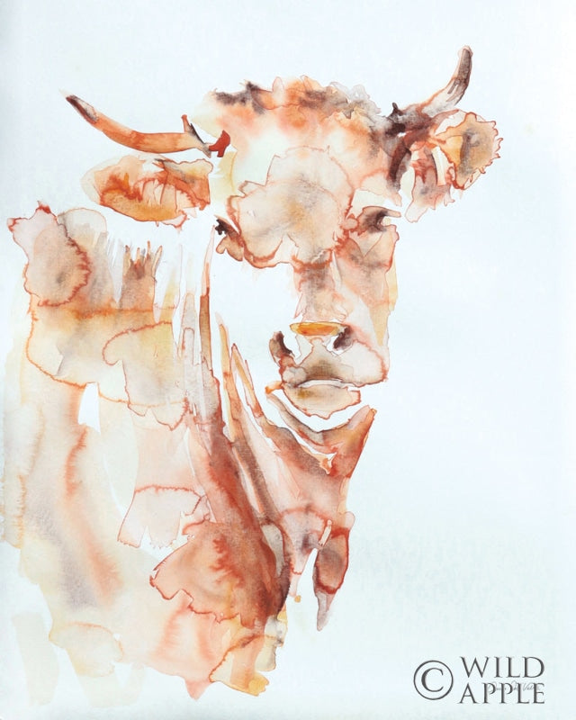Reproduction of Village Cow Crop by Aimee Del Valle - Wall Decor Art