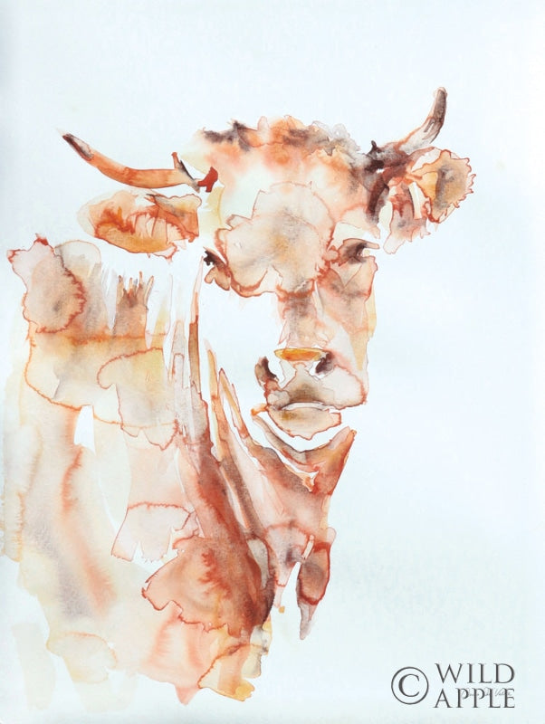 Reproduction of Village Cow by Aimee Del Valle - Wall Decor Art