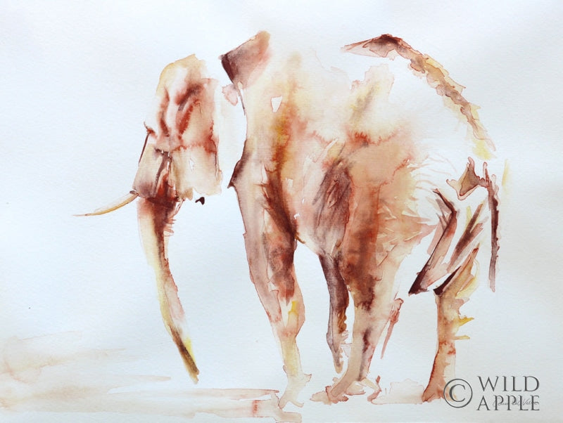 Reproduction of Lone Elephant by Aimee Del Valle - Wall Decor Art