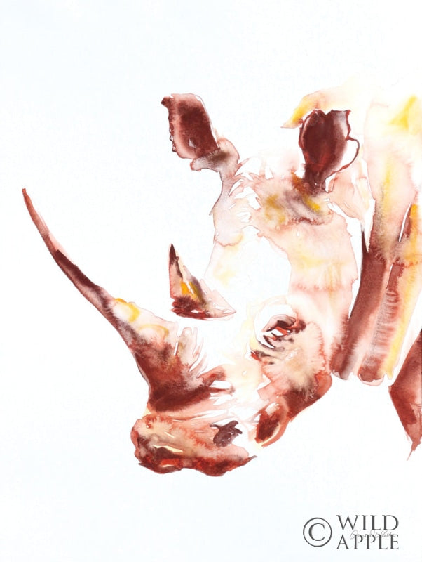 Reproduction of Rhino by Aimee Del Valle - Wall Decor Art
