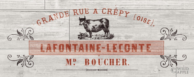 Reproduction of Animal Bill of Sales II Gray Wood by Wild Apple Portfolio - Wall Decor Art