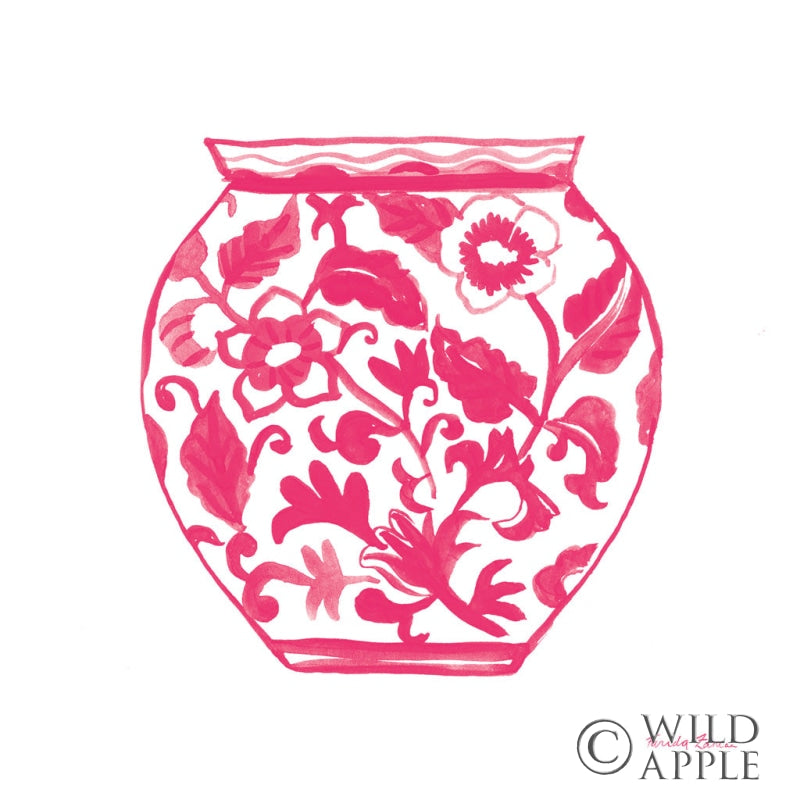 Reproduction of Chinoiserie I Pink by Farida Zaman - Wall Decor Art